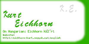 kurt eichhorn business card